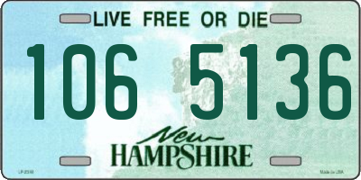 NH license plate 1065136