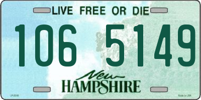 NH license plate 1065149
