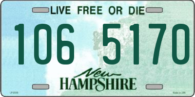 NH license plate 1065170
