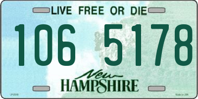 NH license plate 1065178