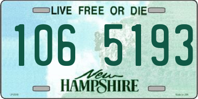 NH license plate 1065193