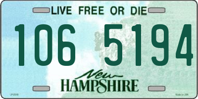 NH license plate 1065194