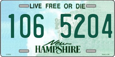 NH license plate 1065204