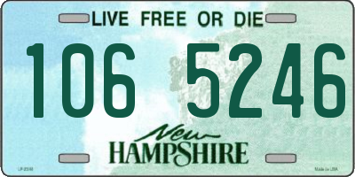 NH license plate 1065246