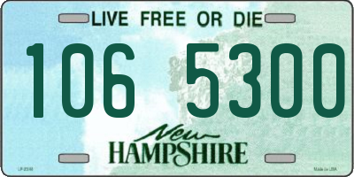 NH license plate 1065300
