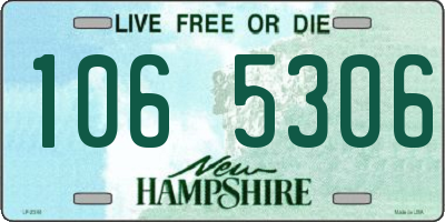 NH license plate 1065306