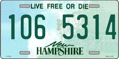 NH license plate 1065314