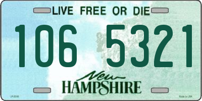 NH license plate 1065321