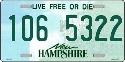 NH license plate 1065322