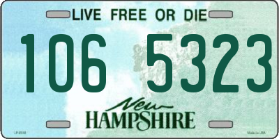 NH license plate 1065323
