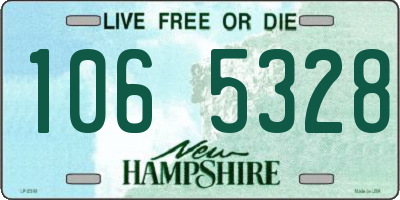 NH license plate 1065328