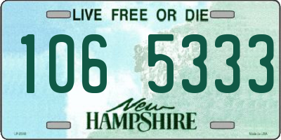 NH license plate 1065333