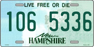 NH license plate 1065336