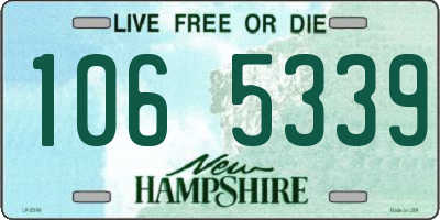 NH license plate 1065339