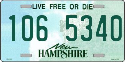 NH license plate 1065340