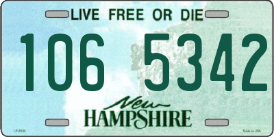 NH license plate 1065342
