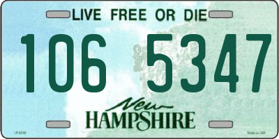 NH license plate 1065347