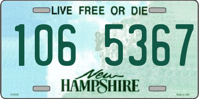 NH license plate 1065367