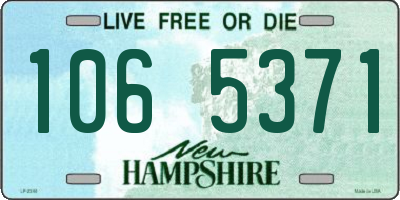 NH license plate 1065371