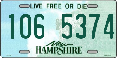 NH license plate 1065374