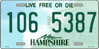 NH license plate 1065387