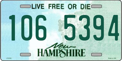 NH license plate 1065394