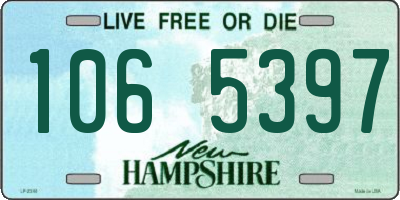 NH license plate 1065397