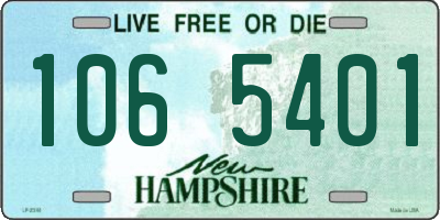 NH license plate 1065401