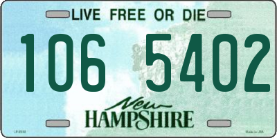 NH license plate 1065402