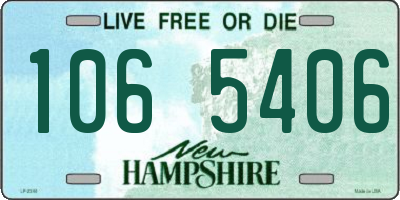 NH license plate 1065406