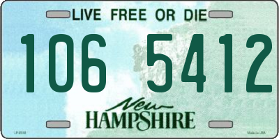 NH license plate 1065412