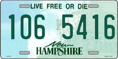 NH license plate 1065416