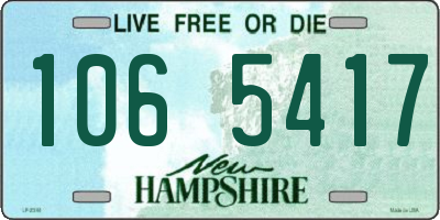 NH license plate 1065417