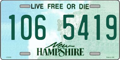 NH license plate 1065419