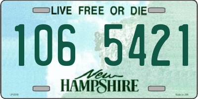 NH license plate 1065421