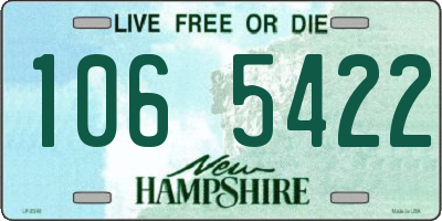 NH license plate 1065422