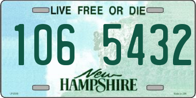 NH license plate 1065432