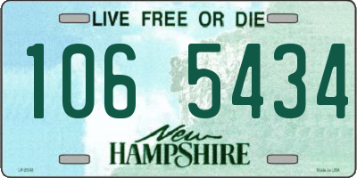 NH license plate 1065434