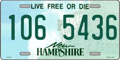 NH license plate 1065436