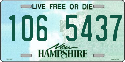 NH license plate 1065437
