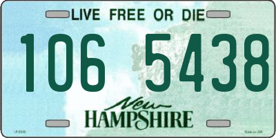 NH license plate 1065438