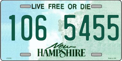 NH license plate 1065455