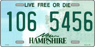 NH license plate 1065456