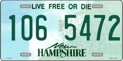 NH license plate 1065472