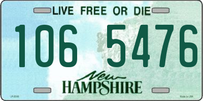NH license plate 1065476