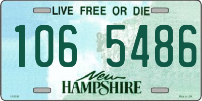 NH license plate 1065486