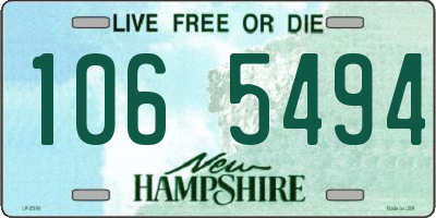NH license plate 1065494