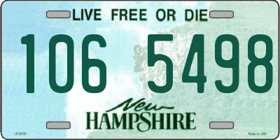 NH license plate 1065498