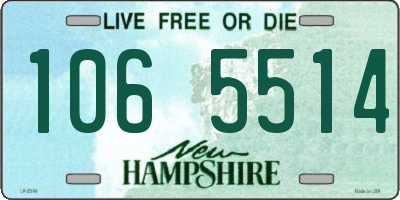 NH license plate 1065514