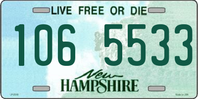 NH license plate 1065533
